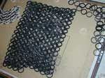 Plastic chainmail in manufacture